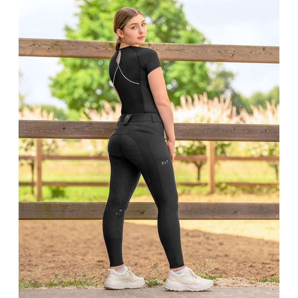 ELT Pantalon d'Équitation Comfort Ride silicone Noir