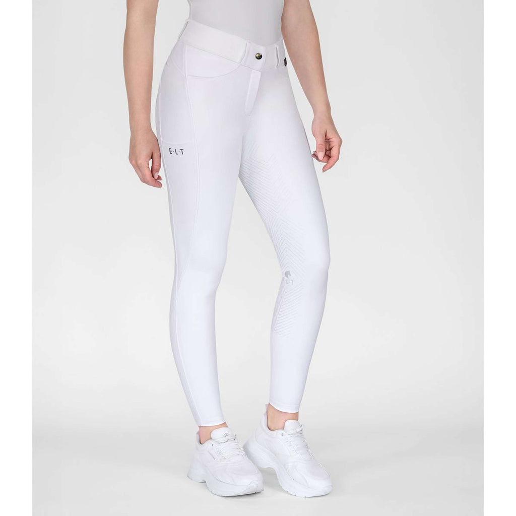 ELT Pantalon d'Équitation Comfort Ride silicone Blanc