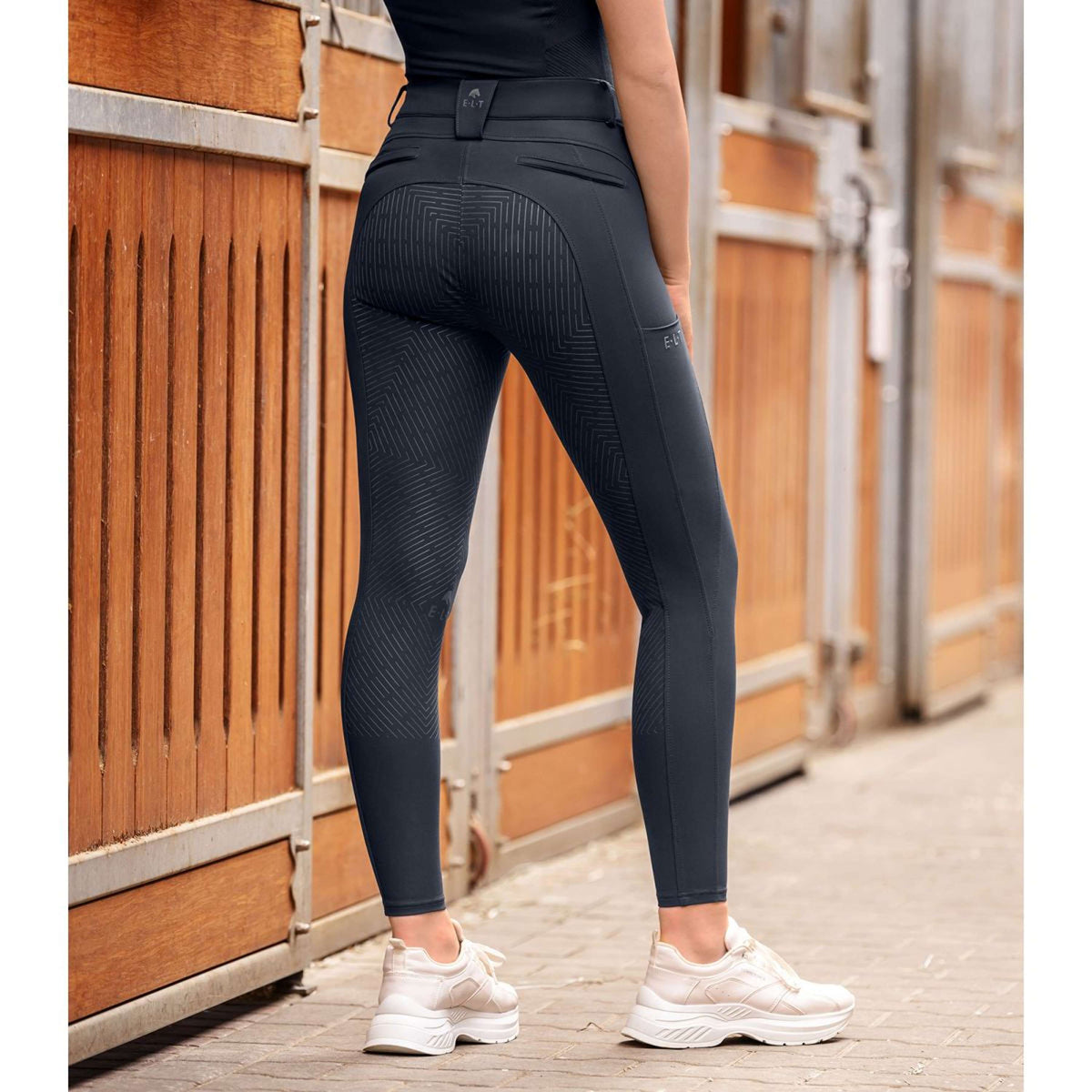ELT Pantalon d'Équitation Comfort Ride silicone Bleu profond