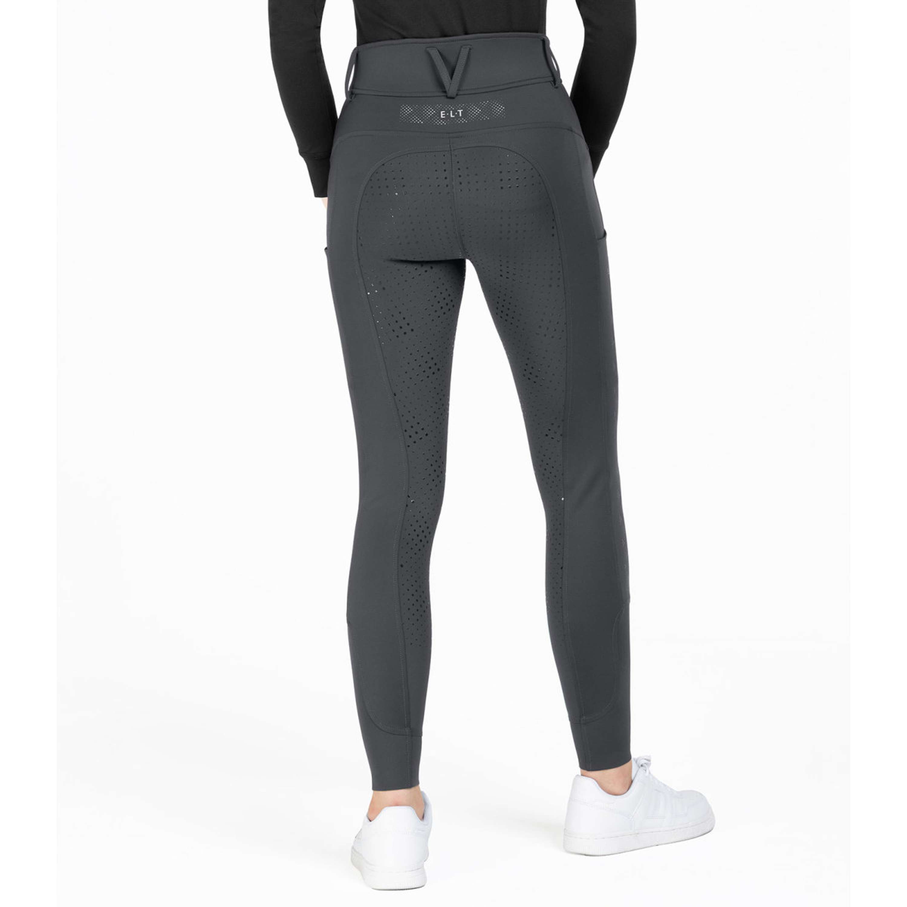 ELT Pantalon d'Équitation Reflective Full Grip Asphalte