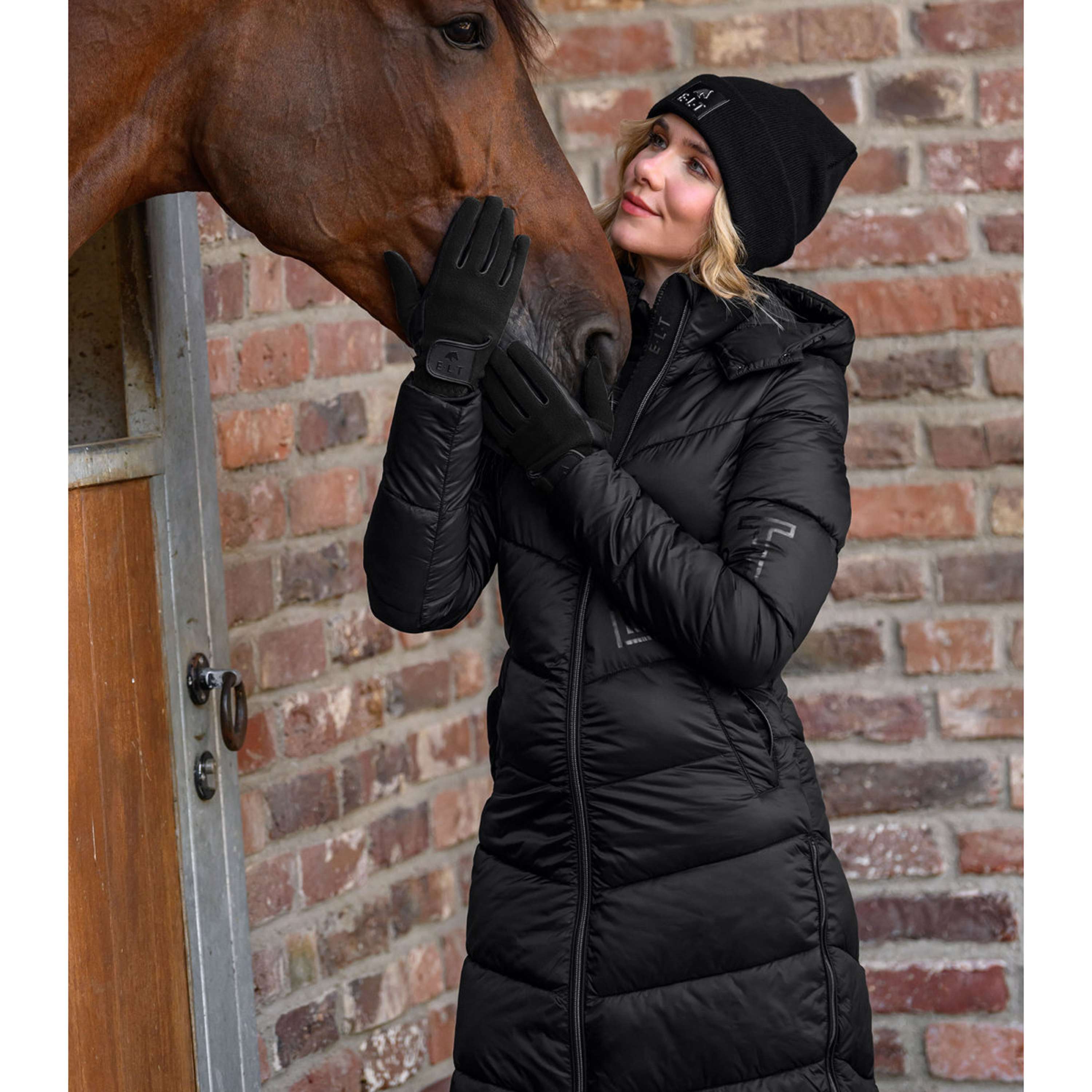 ELT Gants d'Équitation Winter Fleece Noir