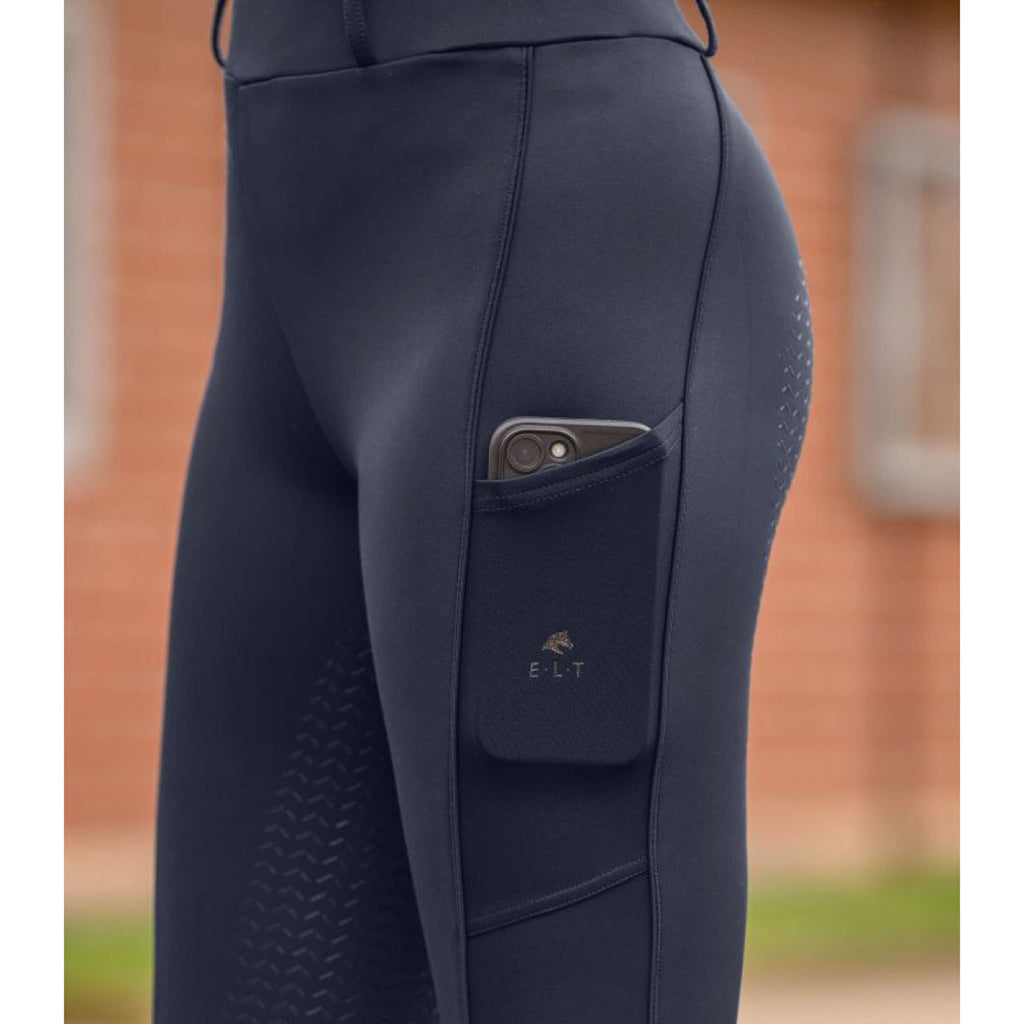 ELT Legging d'Équitation Essential Kids Full Grip Deepblue