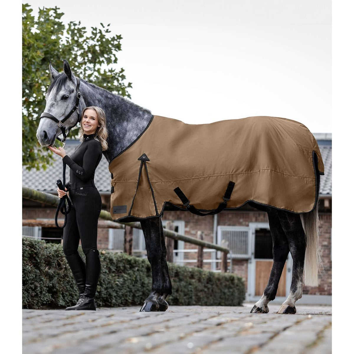 Waldhausen Couverture d'Extérieur Arctic 50g Cappuccino/Noir