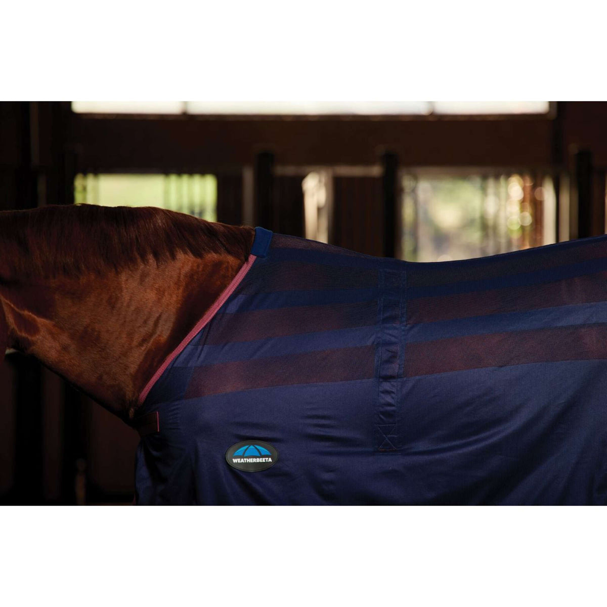 WeatherBeeta Chemise Rafraîchissante Scrim Standard Neck Marine/Bordeaux