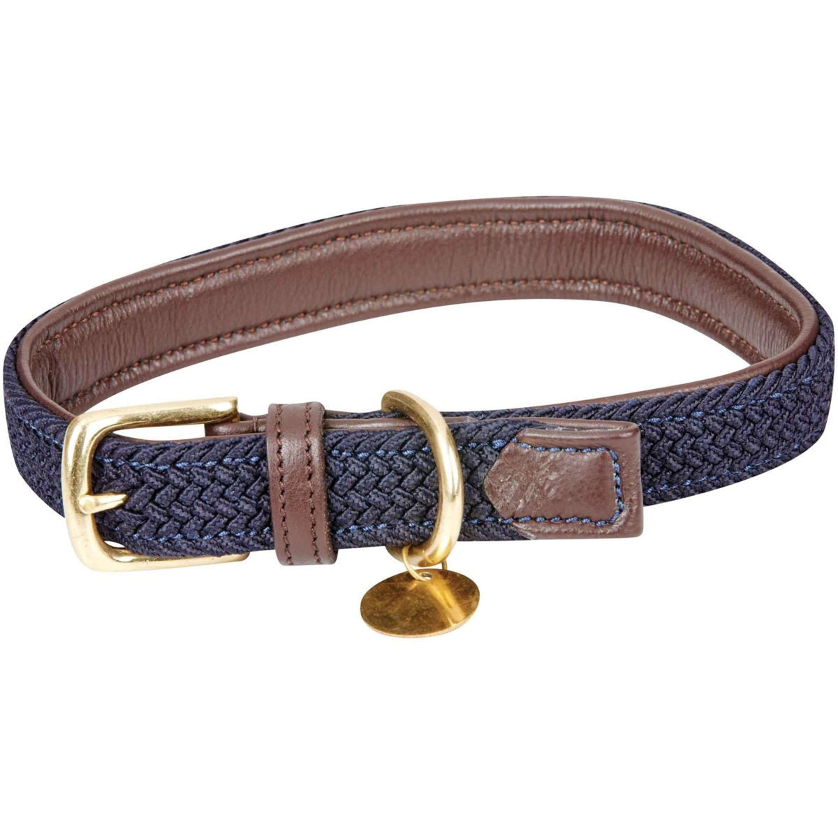 Weatherbeeta Collier pour Chien Cuir Brown/Marine