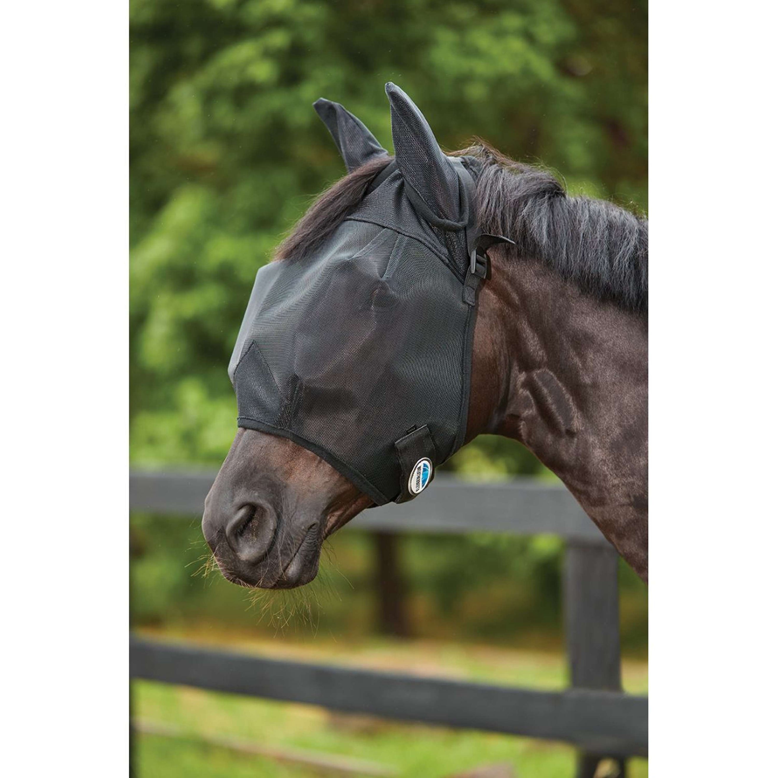 WeatherBeeta Masque Anti-Mouches ComFiTec Double Dart Deluxe avec Oreilles Noir