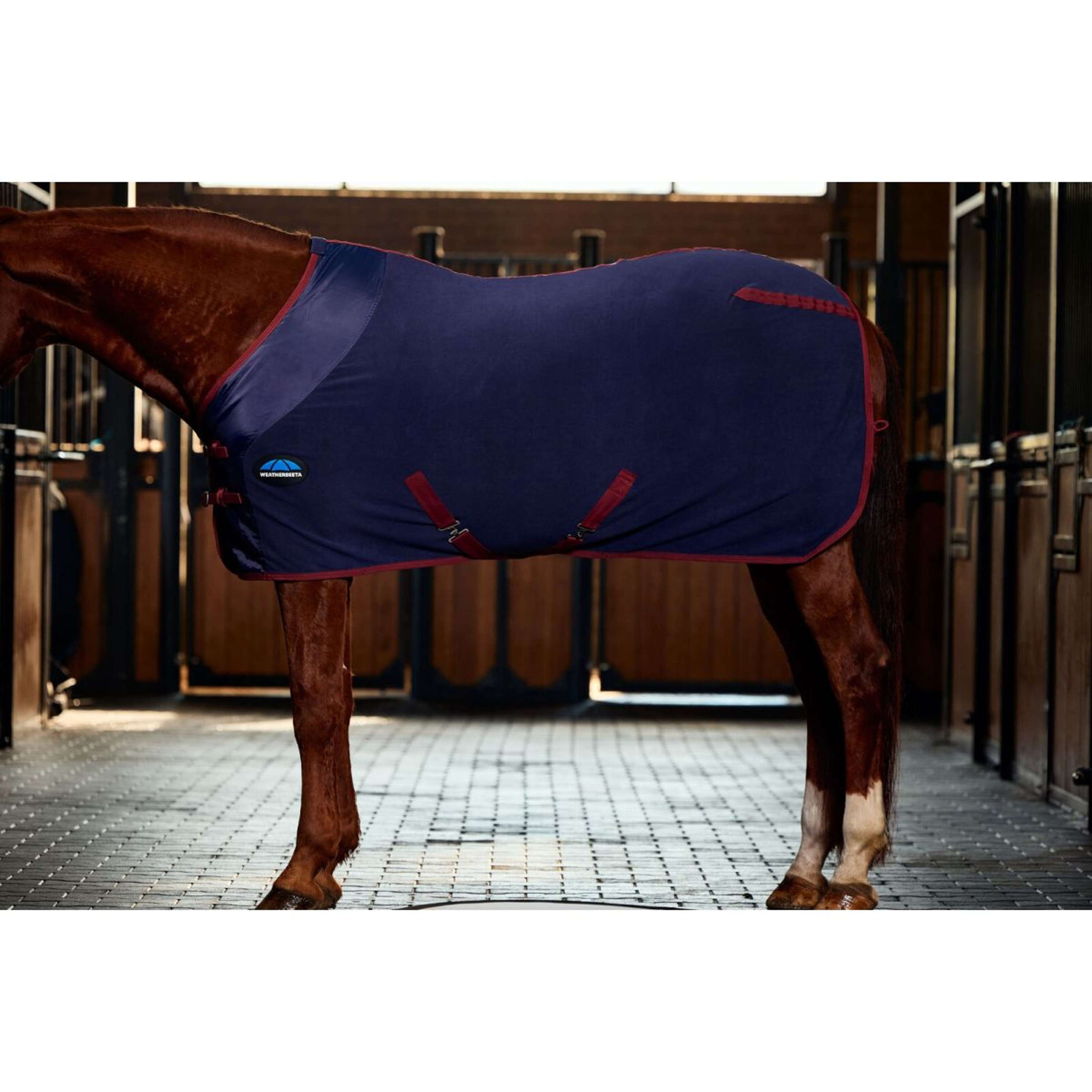 WeatherBeeta Couverture Polaire Anti-Static Cooler Standard Neck Marine/Bordeaux