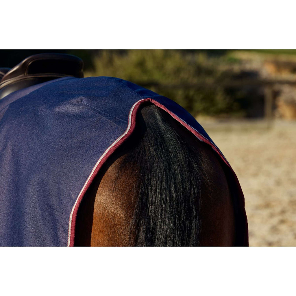 WeatherBeeta Couvre-reins Essential Fleece Lined Quarter Sheet Marine/Bordeaux