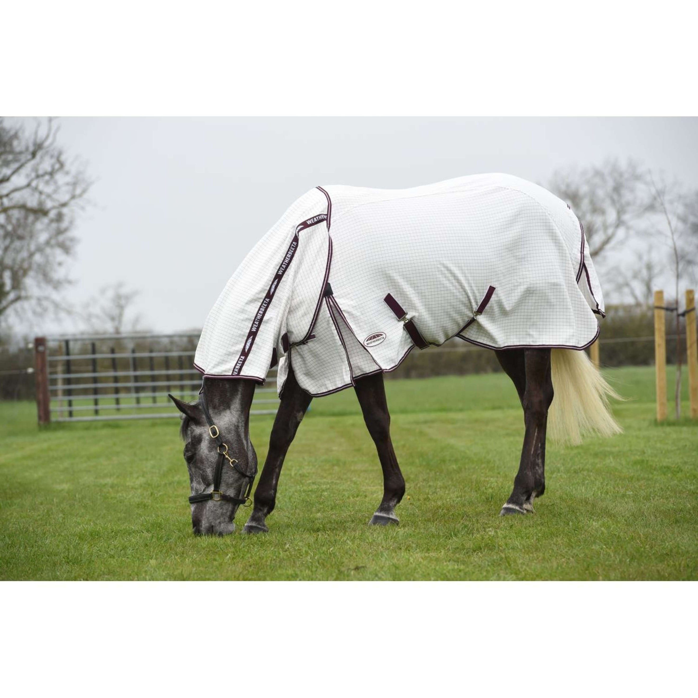 WeatherBeeta Couverture d'Été Hybrid Seasons Combo Neck White/Maroon WeatherBeeta Couverture d'Été Hybrid Seasons Combo Neck White/Maroon