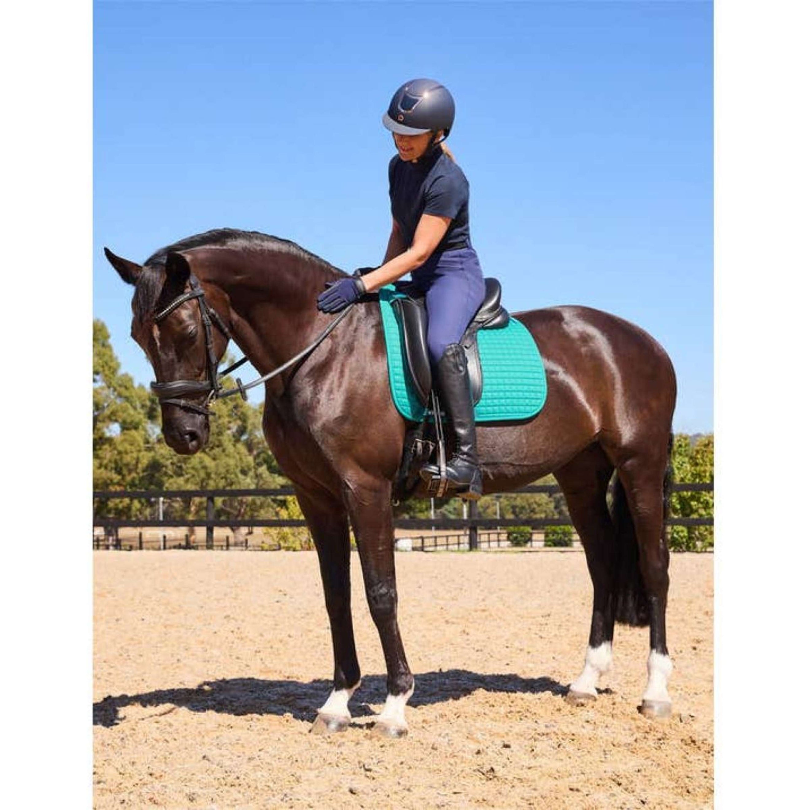 WeatherBeeta Tapis de Selle Prime Air-Tec Dressage Turquoise foncé