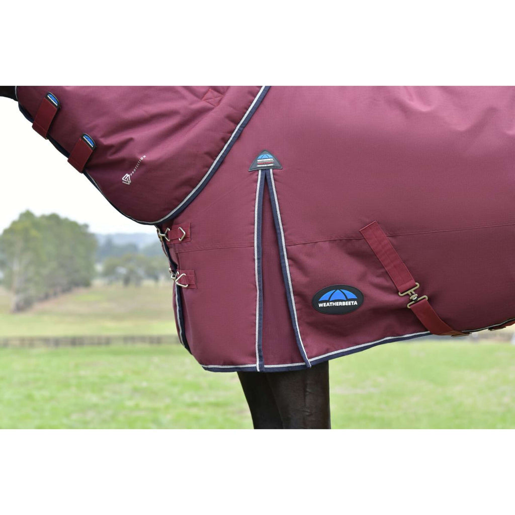 WeatherBeeta ComFiTec Essential Turnout Detach-A-Neck 220g Bourgogne/Marine