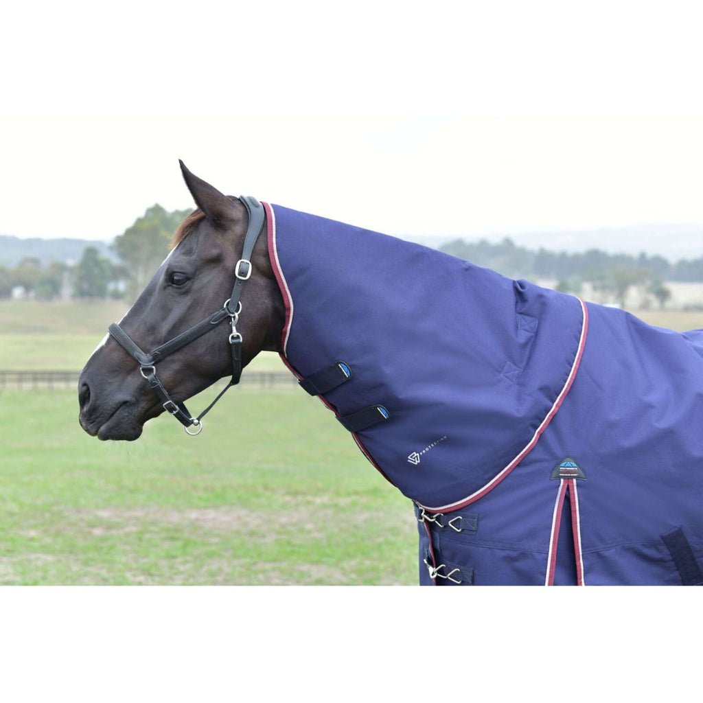 WeatherBeeta ComFiTec Essential Turnout Detach-A-Neck 220g Marine/Bordeaux