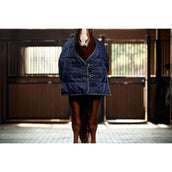 WeatherBeeta Couverture d'Écurie ComFiTec PP Channel Quilt Detach-A-Neck 220g Navy/Charcoal