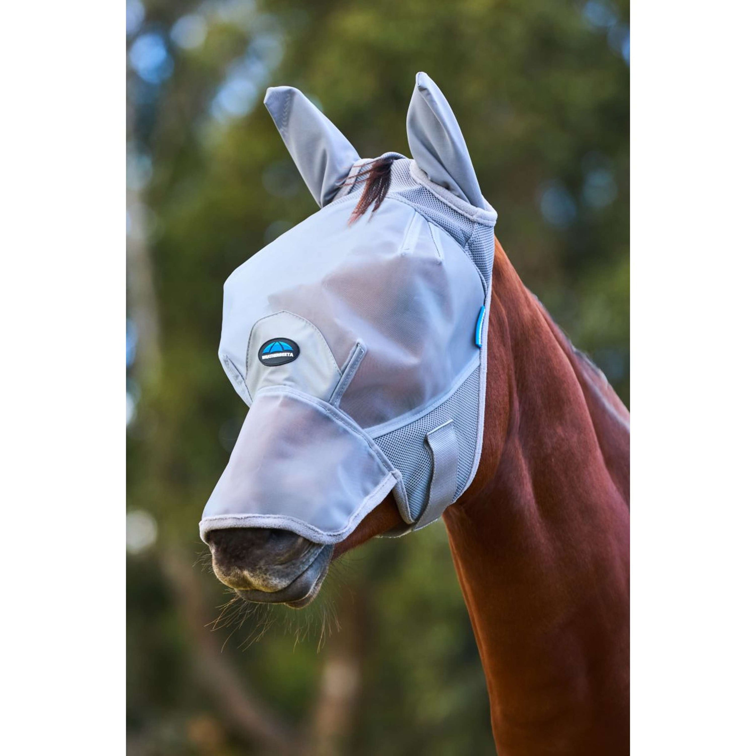 WeatherBeeta Masque Anti-Mouches ComFiTec Fine avec Oreilles et Nez Gris