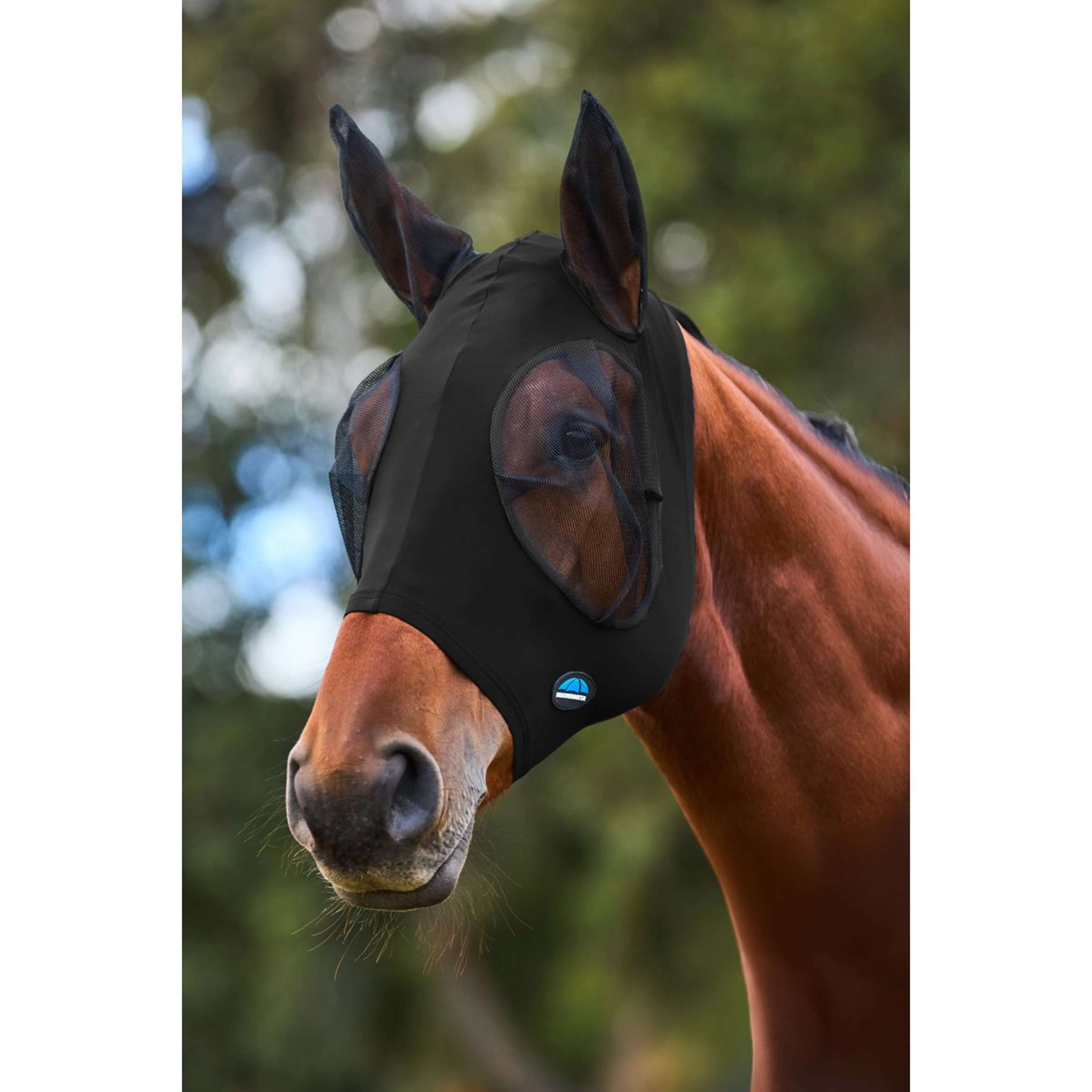 WeatherBeeta Masque Anti-Mouches ComFiTec Stretch avec Oreilles Noir/Noir