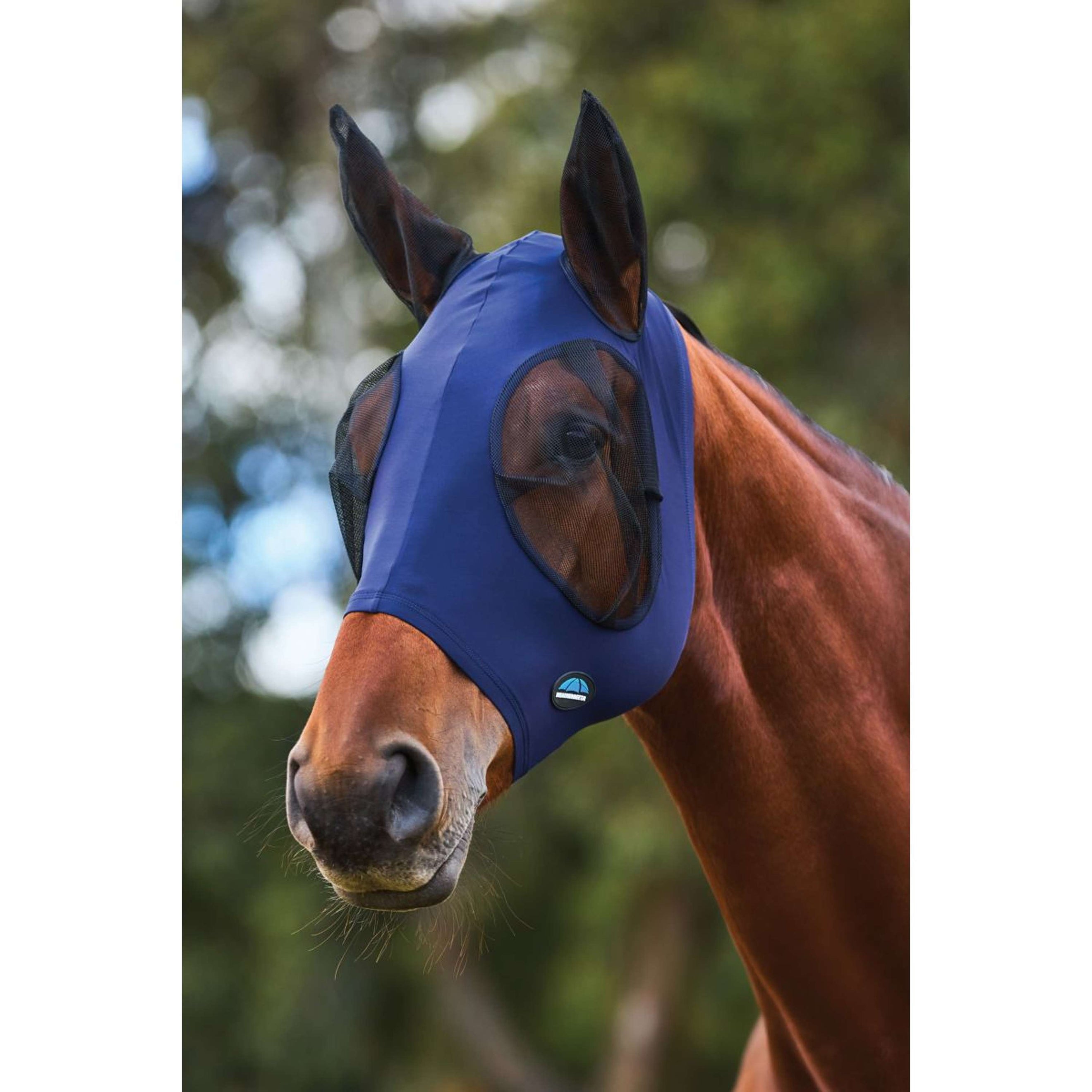 WeatherBeeta Masque Anti-Mouches ComFiTec Stretch avec Oreilles Marin/Noir WeatherBeeta Masque Anti-Mouches ComFiTec Stretch avec Oreilles Marin/Noir