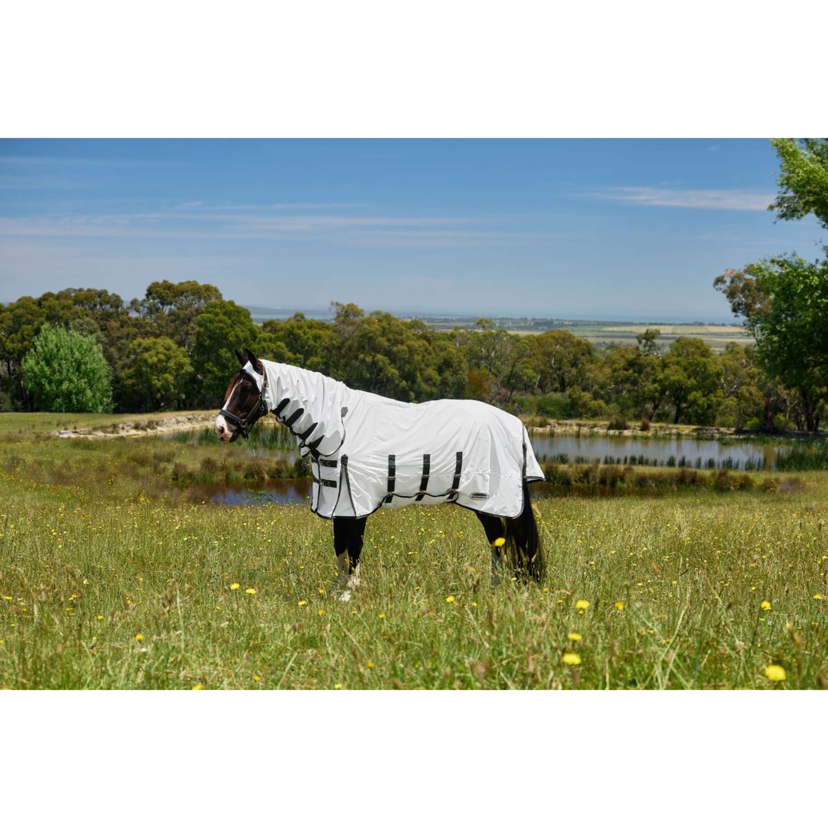 WeatherBeeta Couverture Anti-Eczema ComFiTec Sweet Itch Combo Blanc/Charcoal