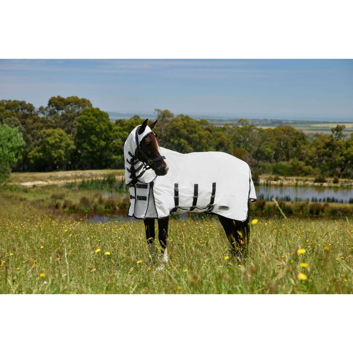 WeatherBeeta Couverture Anti-Eczema ComFiTec Sweet Itch Combo Blanc/Charcoal