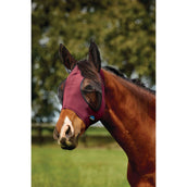 WeatherBeeta Masque Anti-Mouches ComFiTec Deluxe Stretch avec Oreilles Bordeaux/Noir