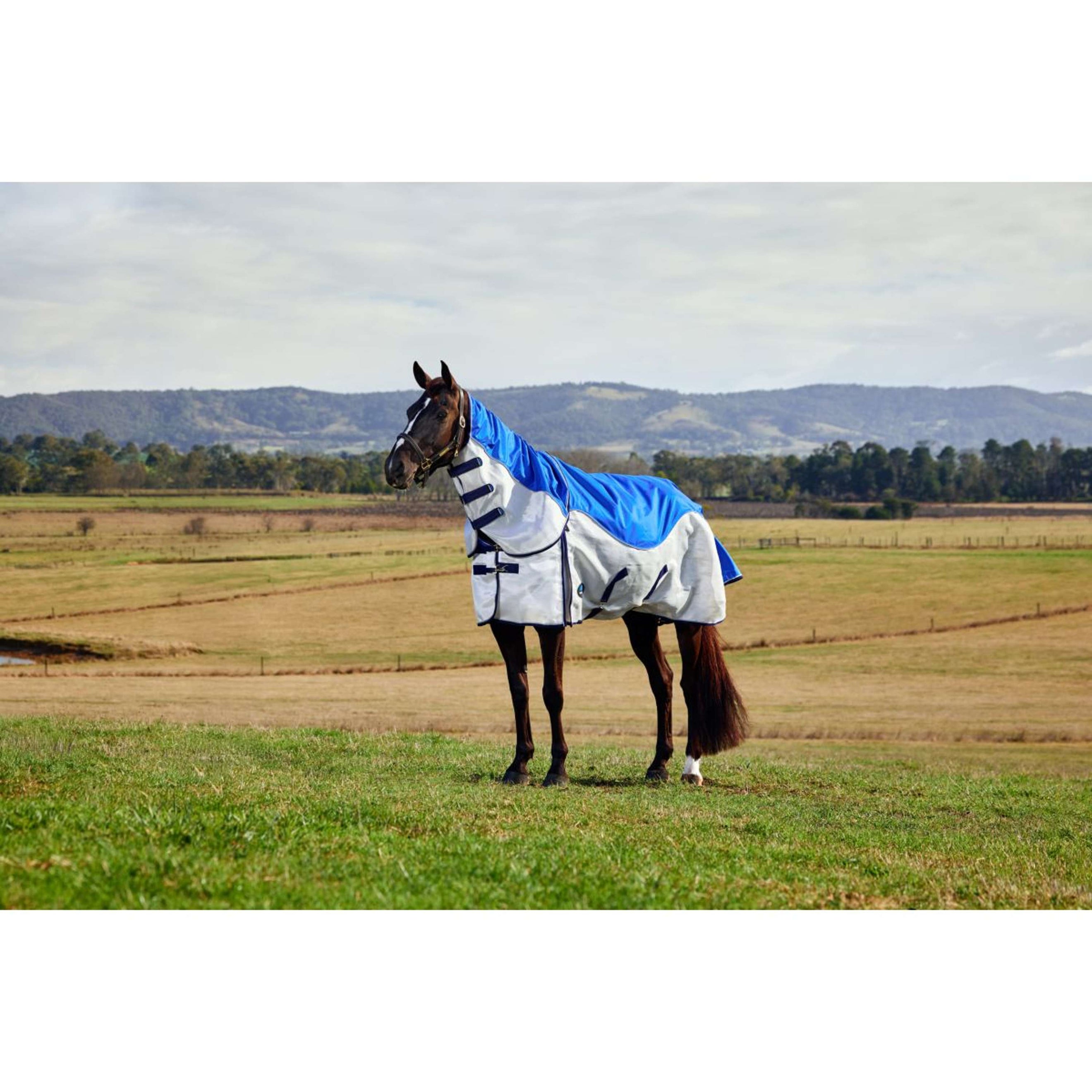 WeatherBeeta ComFiTec Duo Shield Deatch-A-Neck Bleu/Argent/Navy