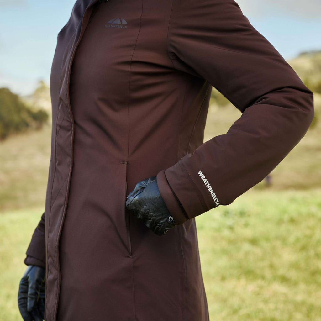 WeatherBeeta Veste Longue Protect Waterproof Insulated Longline Espresso