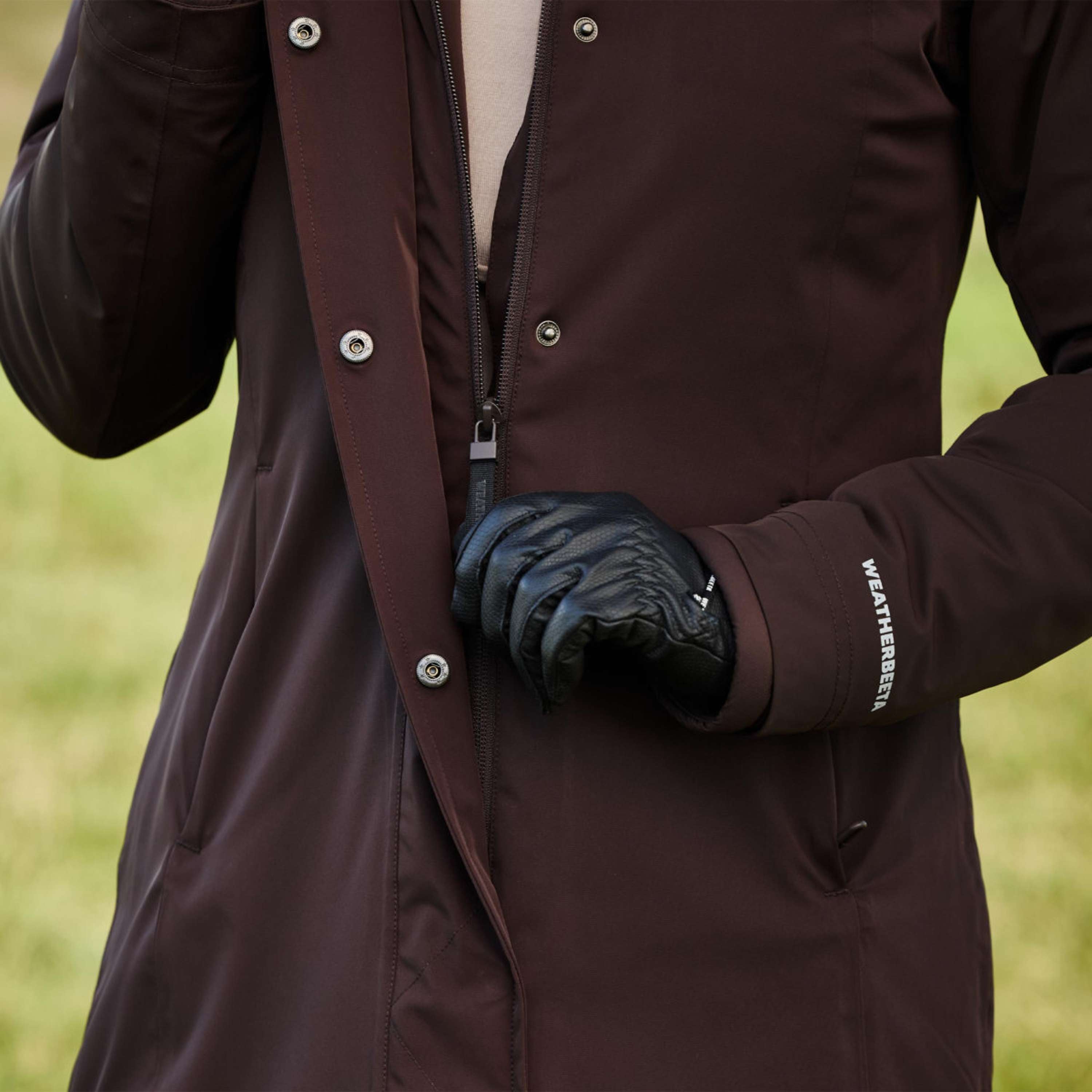 WeatherBeeta Veste Longue Protect Waterproof Insulated Longline Espresso