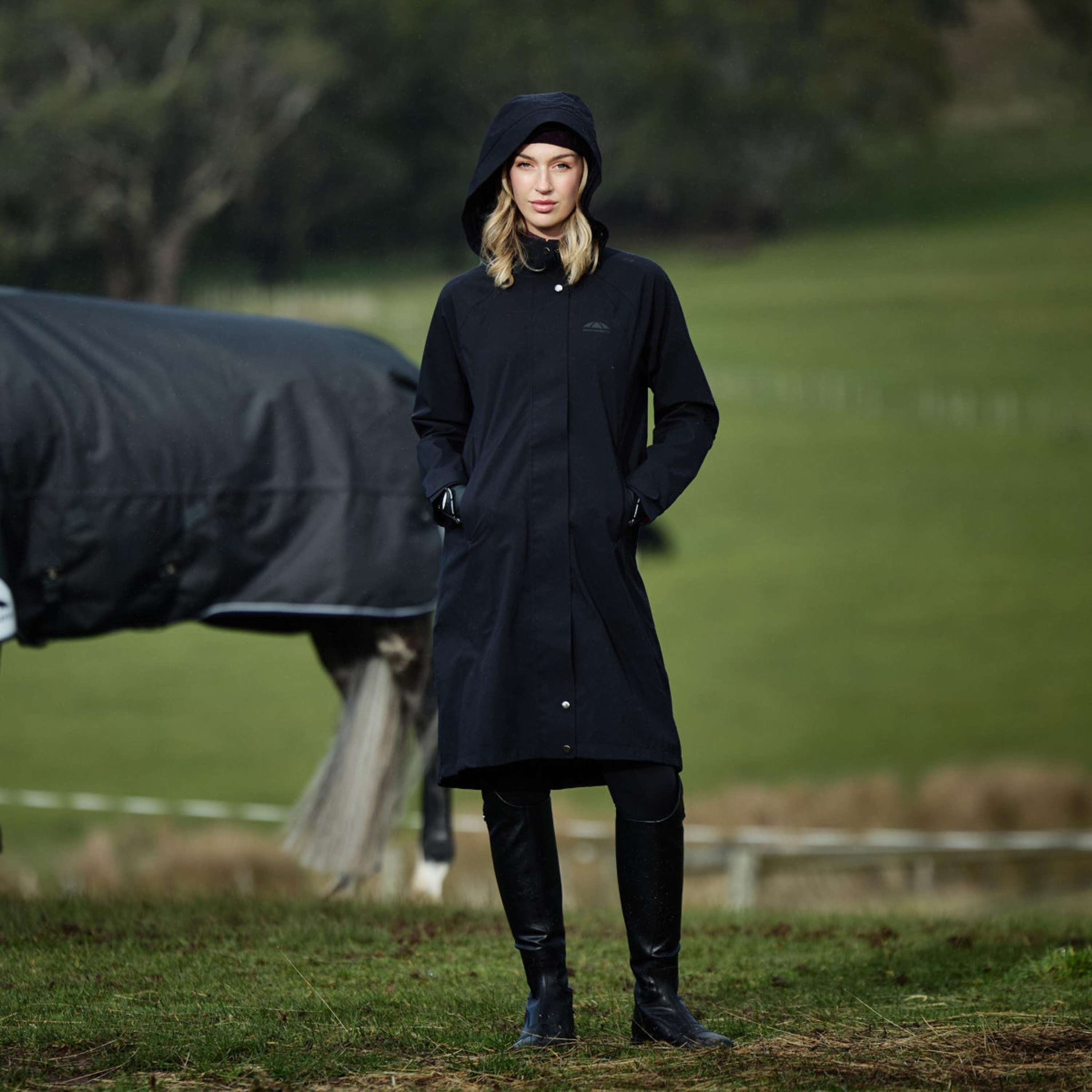 WeatherBeeta Veste Longue Windbreaker Reflective Longline Noir