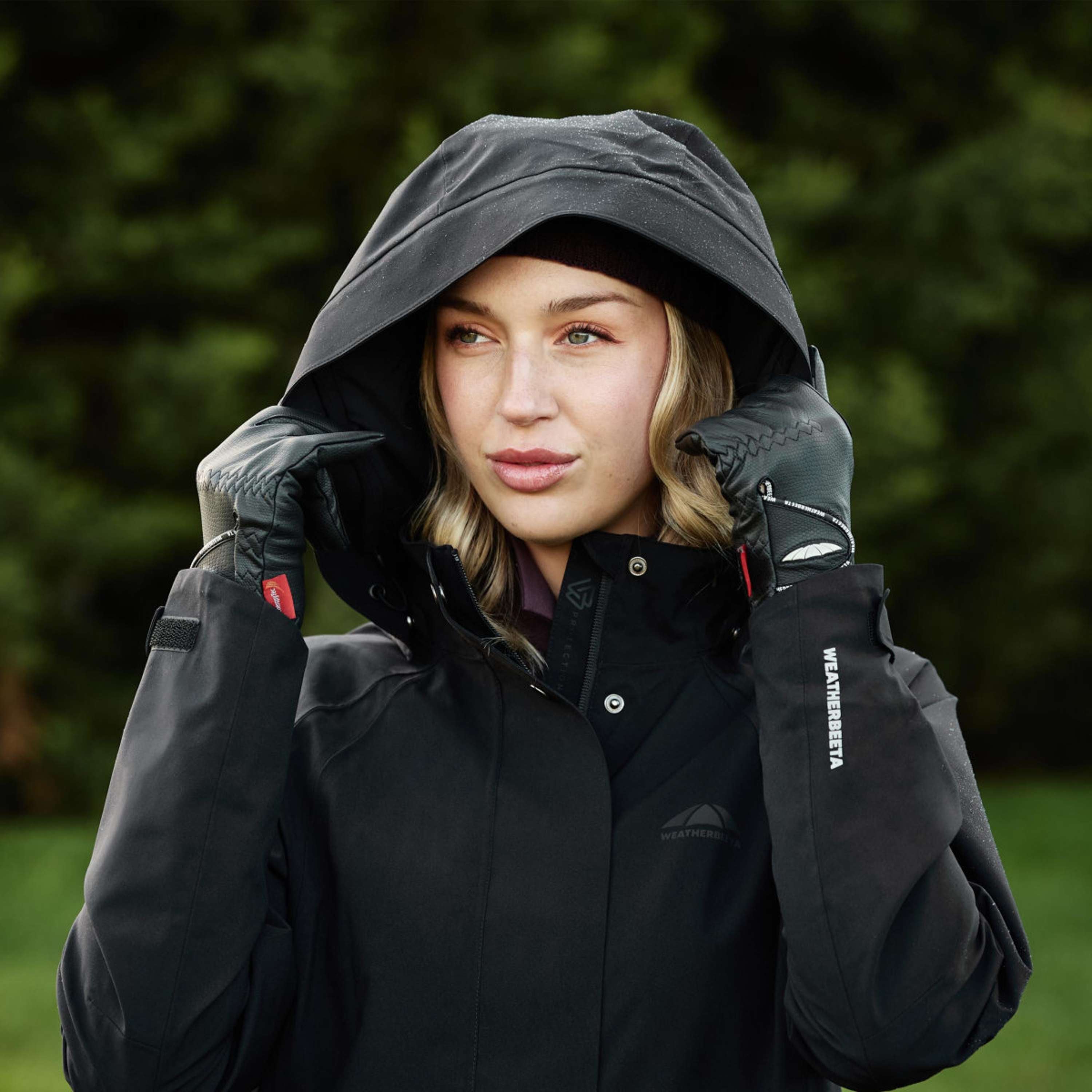 WeatherBeeta Veste Longue Windbreaker Reflective Longline Noir