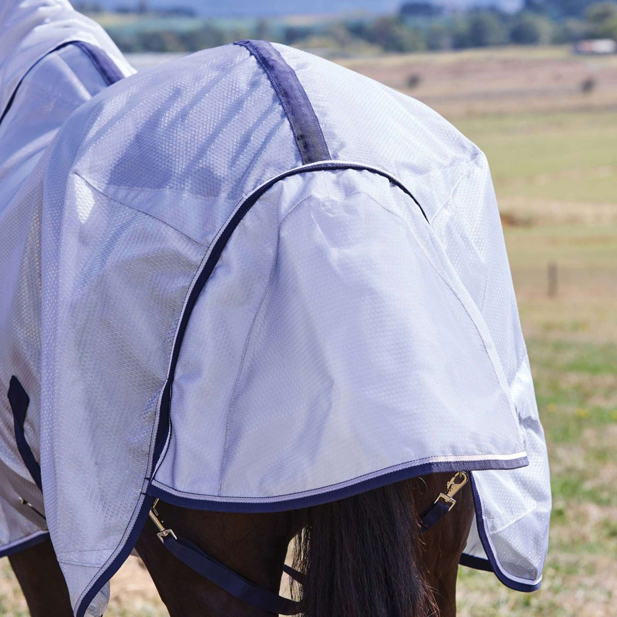 WeatherBeeta Couverture Anti-Mouches ComFiTec Hexi Combo Silver/Navy/White