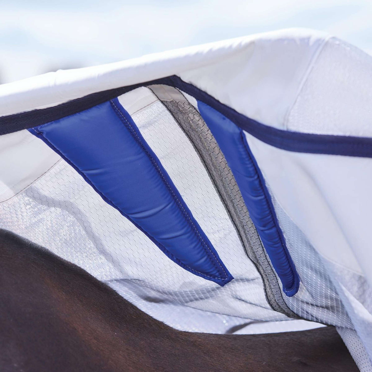 WeatherBeeta Couverture Anti-Mouches ComFiTec Hexi Combo Silver/Navy/White