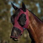 WeatherBeeta Masque Anti-Mouches ComFiTec Luxe Stretch avec Oreilles et Nez Bordeaux/Noir