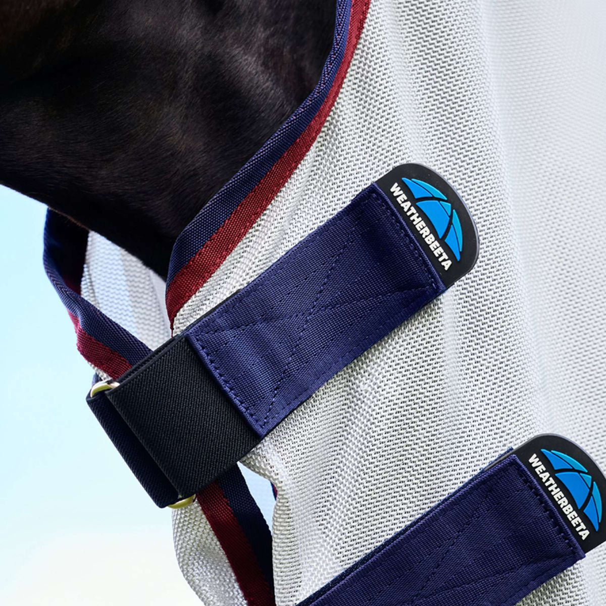 WeatherBeeta Couverture Anti-Mouches ComFiTec Airflow Detach-A-Neck Grey/Navy/Burgundy