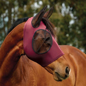 WeatherBeeta Masque Anti-Mouches ComFiTec Deluxe Stretch avec Oreilles Bordeaux/Noir