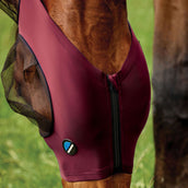 WeatherBeeta Masque Anti-Mouches ComFiTec Deluxe Stretch avec Oreilles Bordeaux/Noir