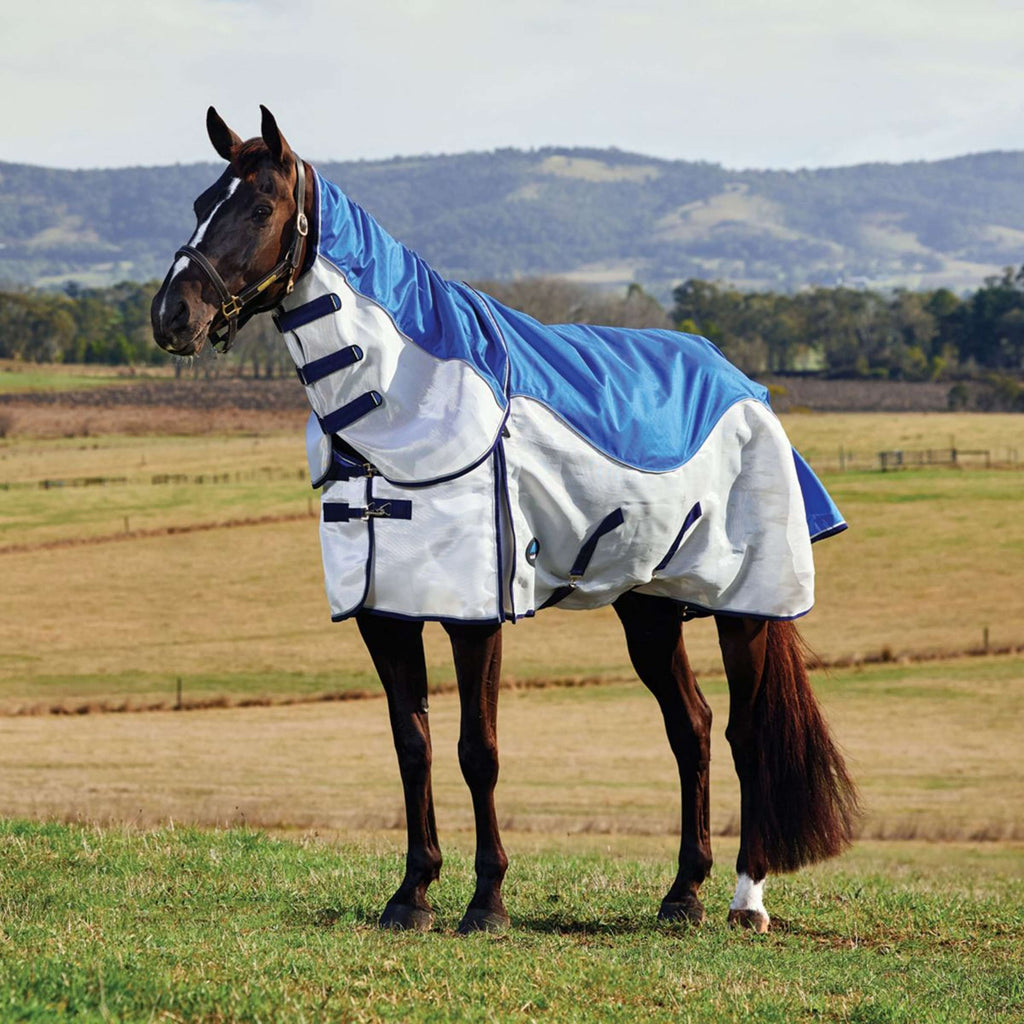 WeatherBeeta ComFiTec Duo Shield Deatch-A-Neck Bleu/Argent/Navy