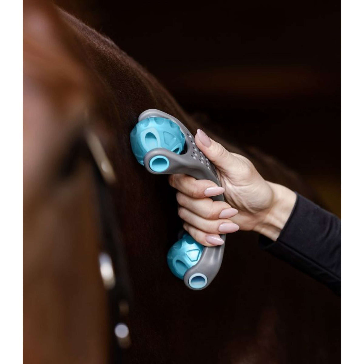 Waldhausen Health + Care Brosse de Massage Relax Roller Gris/Bleu