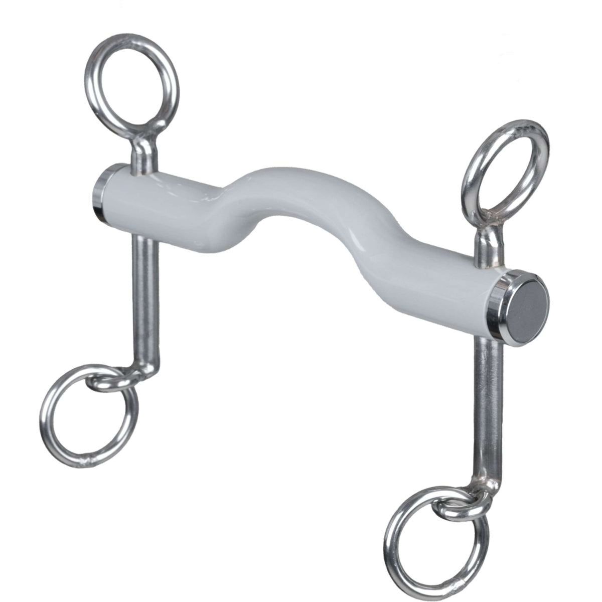 Beris Mors de Dressage Gebogen Stang Short Soft Blanc